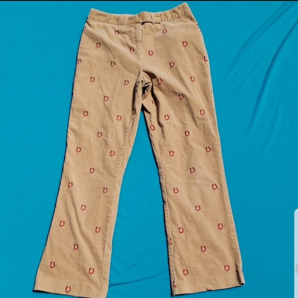 Lilly Pulitzer Horseshoe Embroidered Corduroy Pant